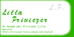 lilla priviczer business card